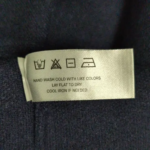 Modern Citizen Milly Zip Collar Navy Blue Sweater Dress Mini Split Sleeve L New