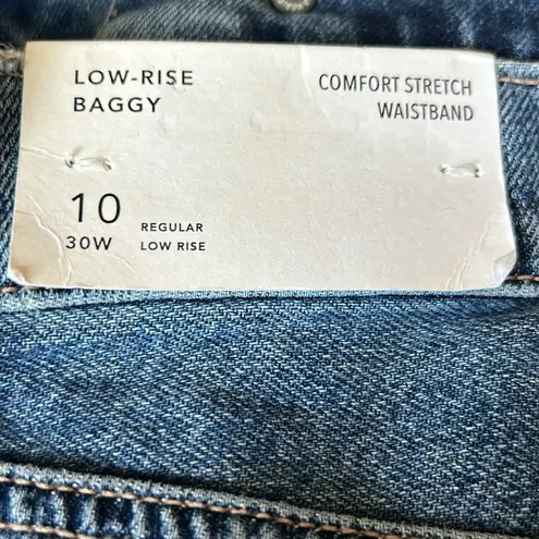 American Eagle NWT  Low Rise Baggy Jean  Comfort Stretch Size 10 Regular  Blue