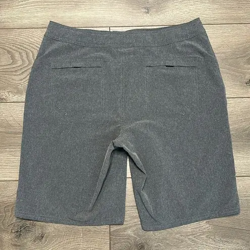 Coolibar High Rise 9” Gray Bermuda UPF Golf Casual Performance Shorts Size 8