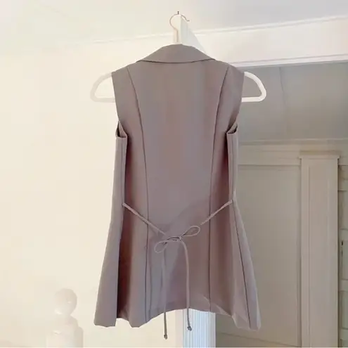 Breakin’ Loose Vintage Y2K Rosette Suit Vest Size 5/6 Slate Grey