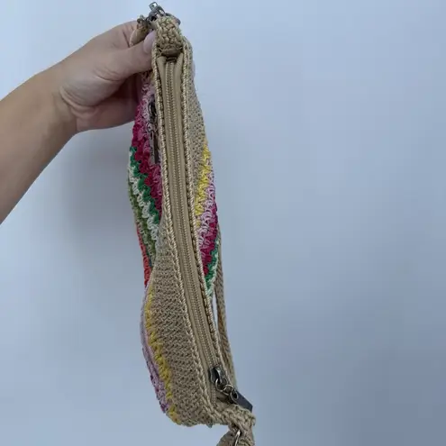 The Sak Rainbow Crochet Knit Shoulder Bag Festival Boho Small Purse