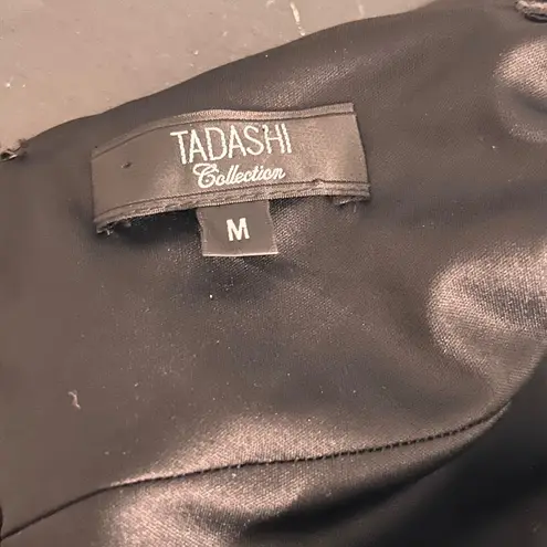 Tadashi Shoji Tadashi Collection Womans Dress Size M Black Beaded Detail Fitted Cocktail Party