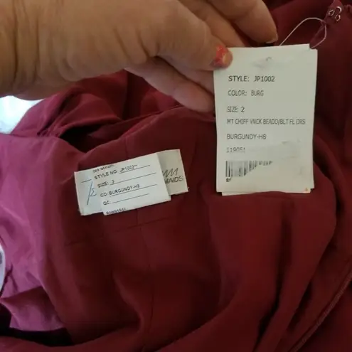 NWT Jenny Packham Bridal Bridesmaid dress JP 1002 Red Size 2