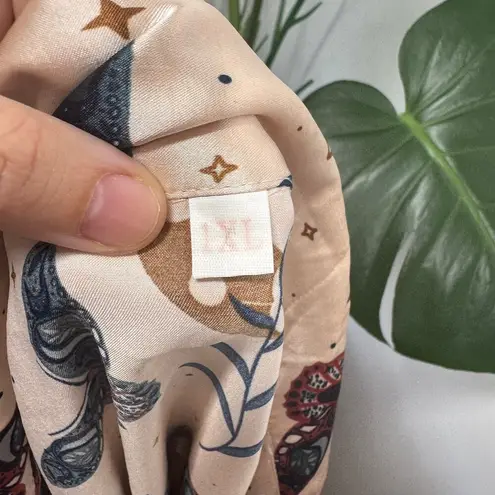 Womens Pajama Set Top and Botton 1XL Plus Size Champaign Butterfly Spring Moon Pink