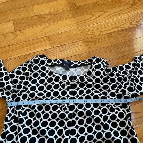 Ecology Women Sz 1X Cotton buttoned front lightweight jacket geo print Blazer Blue