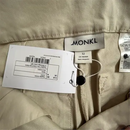 Monki Women's Beige Ava Wide Leg Trouser Pants Size Uk 6, EUR 32