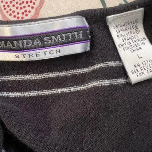 Amanda Smith Stripes Knit Top