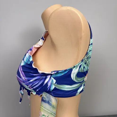 Hobie Juniors XL Standard Ruffle Bralette Bikini Swimsuit Top New Tropical Swim