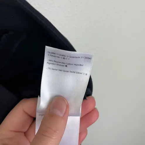 Escada Woman's 40/ US 10 Black High Waisted Cropped Cuffed Career Trouser Pants