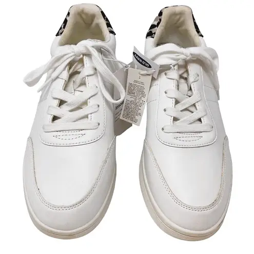 Old Navy NWT ~  White Memory Foam Sneakers Cheetah Leopard Back ~ Women's 9