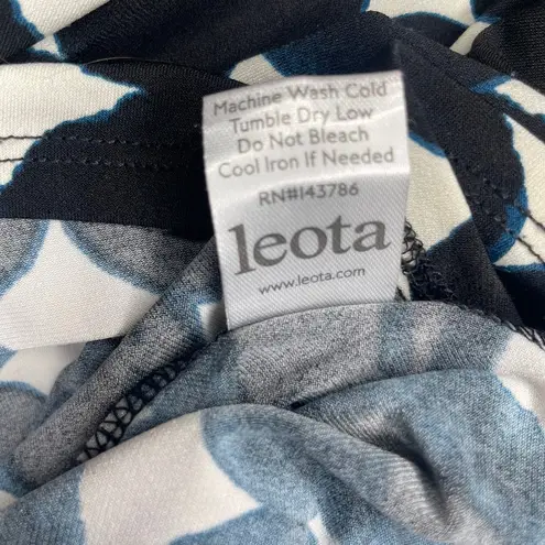 Leota Women's Polka Dot Ruffled V-Neck Belted Sleeveless Midi Dress L Occasion