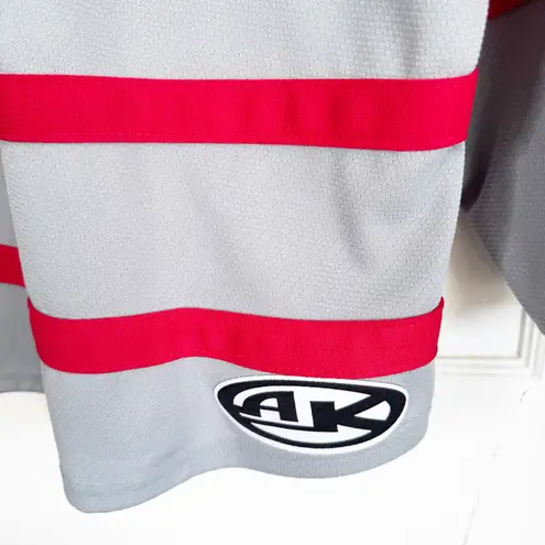 University of Miami Ohio OH Redhawks Hockey Jersey Gray Red NCHC Adult Small S