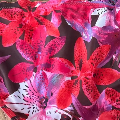 NWT Leilani Cali Pant Floral tropical Bikini bottom quicksilver size 12 Orange