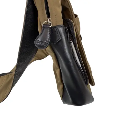 Ameribag New Yorker Messenger Crossbody Travel Bag Taupe Brown Tan