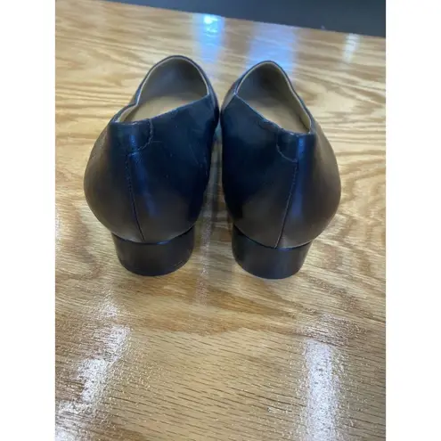 Trotters Jewel Pumps Heels Women's 7.5 W Navy Leather Slip
