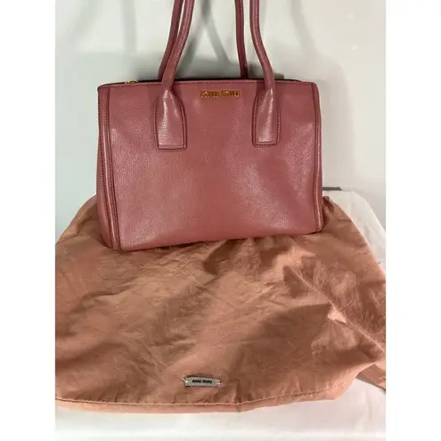 Miu Miu MADRAS Leather Handbag