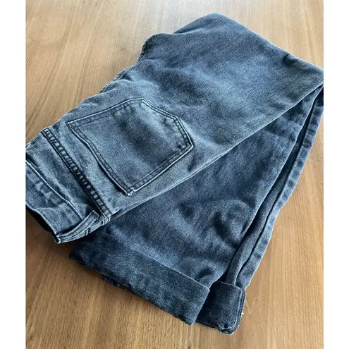 Momokrom Black High Waisted Distressed Jeans Size UK 8