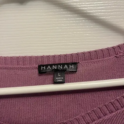 Hannah Purple Long Sleeve Thin Sweater
Blouse With The Lace Trim Bell
Sleeve L Size L