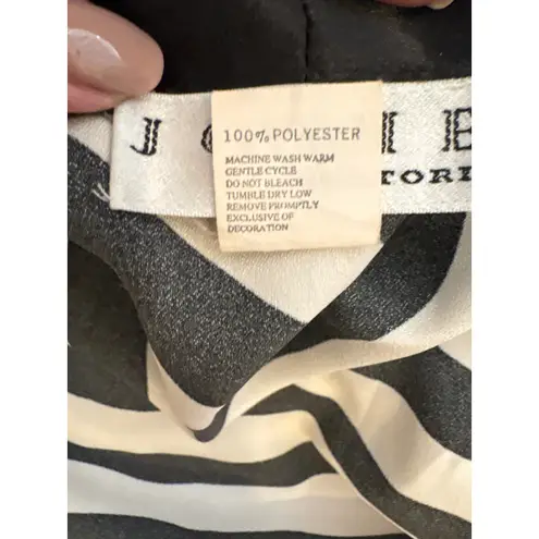 Josie by Natori Zebra Print Silk Kimono Robe Slip Dress Set Womens XS Black