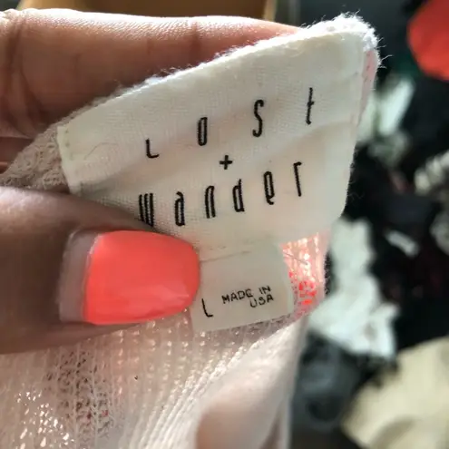 Lost + Wander | Beige V-neck Bell Sleeve Top