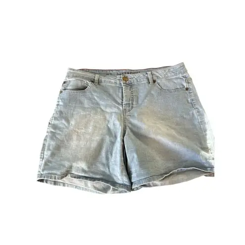 Liverpool Women's  Light Wash‎ Denim Shorts Blue Size M Casual 5-Pocket Design