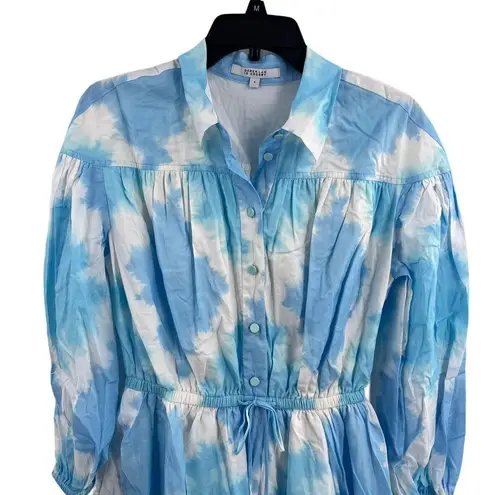 Derek Lam 10 Crosby Dress Blue Cloud Print Mini Feminine Summer Boho Size 4 New