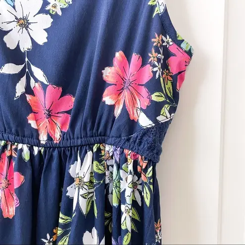 Arizona Jeans Arizona Floral Navy Dress Sleeveless Small