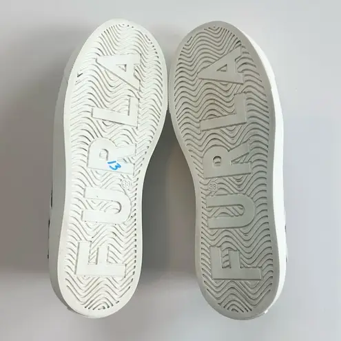 Furla Binding Lace-Up Leather Sneakers in Blue