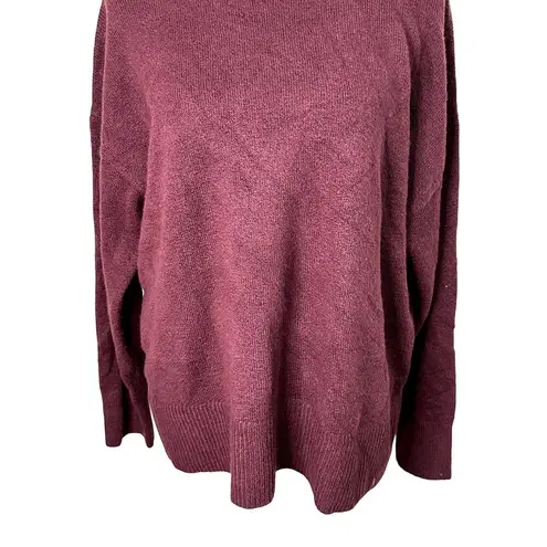 Treasure & Bond Sweater Turtleneck Long Sleeve Cotton Blend Burgundy W Small NWT