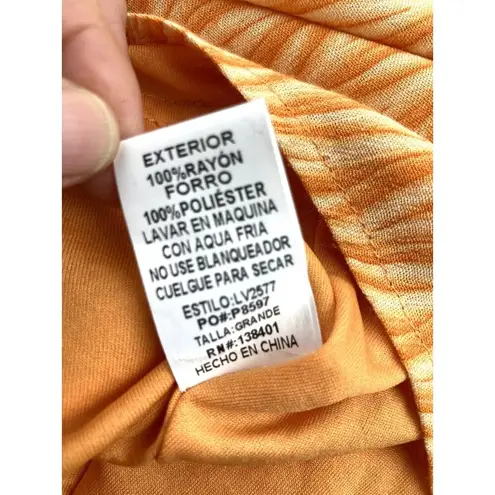 TALULAH Taluhla Maxi Dress Womens Size Lg Orange Print Summer Festival Beach Resort Sun