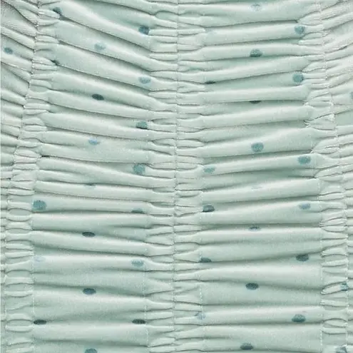 NWT Rotate Birger Christensen Aria Ruched Polkadot Velvet Mini Dress in BlueSurf Green Size 6