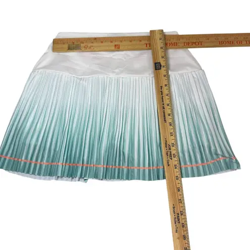 K-Swiss Pleated Tennis Skort White Aqua Ombre Athletic Skirt Shorts Size M NWT