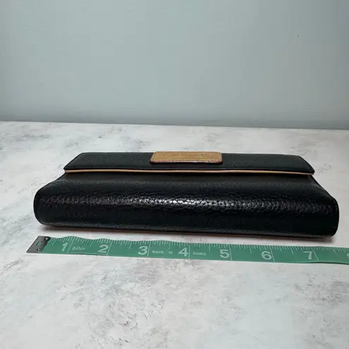 Kate Spade  Wellesley Jean Wallet Black Tan Leather Trifold