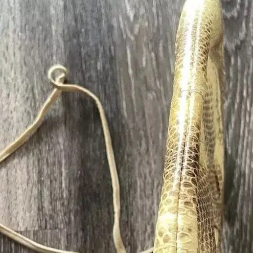 Vintage Pico Bello Genuine Boa Snake Skin Leather Shoulder Crossbody Purse Bag Brown