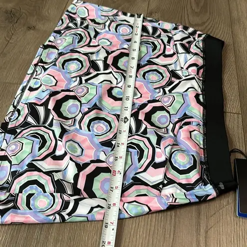 RLX Ralph Lauren 14" Pleated Multicolor Umbrella Print Golf Skirt Size Small Pink