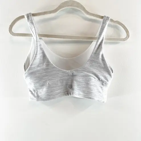 Lululemon  Align Light Support A/B Cup Yoga Reversible Sport Bra White Gray Small