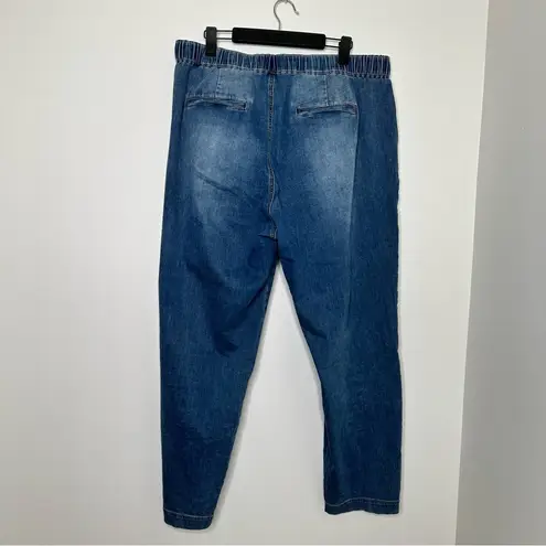 Universal Standard ComfortDenim Drawstring Jean Trouser in Tidal Indigo Blue