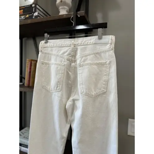 Goldsign Myra Straight Leg High Rise Jean Calla White Womens Size 28