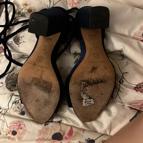 Loeffler Randall - Elayna Eclipse Sandals jewel and gem navy velvet tie ups