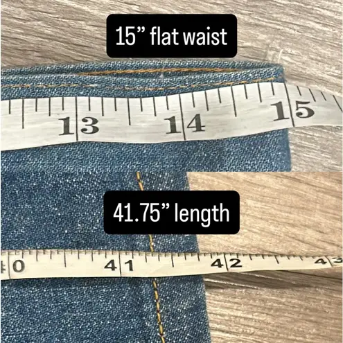 VTG 70s Landlubber Denim Maxi Skirt High Waist Cottage Hippie Retro Boho Medium Blue