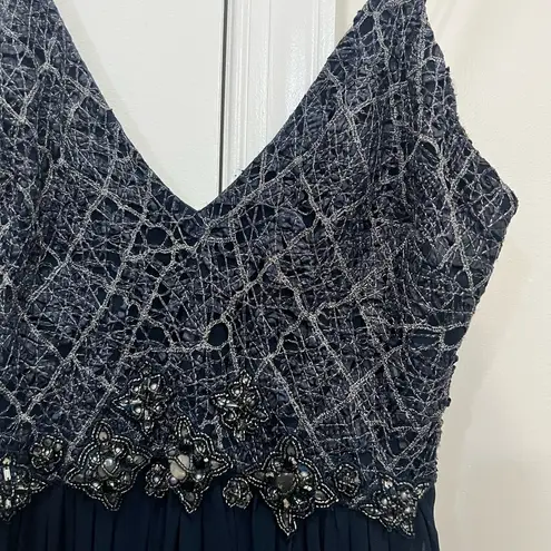 Badgley Mischka Navy Blue Ballerina Gown Size 0 US $1,100