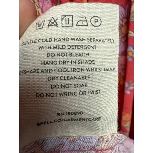 Spell & The Gypsy Meadowland Flutter Sleeve Mini Dress Sz. S Pink