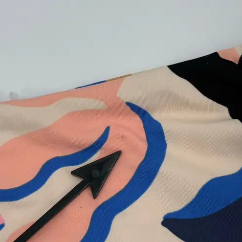 Red Carter Bikini Bottoms Size Medium Tropical Leaf Print HighRise Moonstone NWT