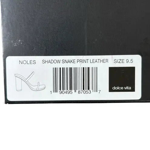 Dolce Vita Noles Shadow Snake Print Leather Sandals Gray 9.5M Strappy Dressy Size 9.5