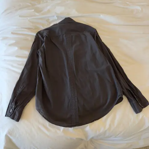 CP Shades Dark Grey 100% Cotton Button Up Shirt Size XS Casual Lightweight