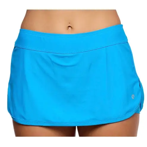 Next by Athena Lotus Swim Skort Small Blue Pickleball Tennis Stretch Made in USA