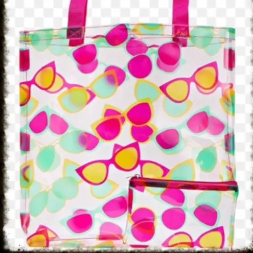 Sunglasses Theme Tote and Pouch Pink