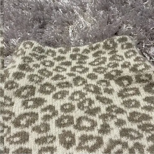 Christian Siriano Cheetah Leopard Animal Print Mock Neck Wool Blend Sweater S