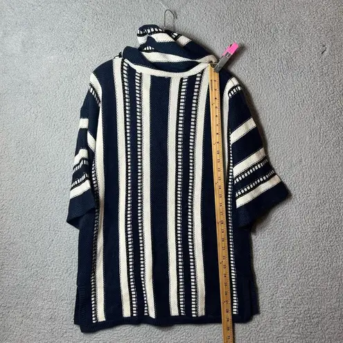 NFL Team Apparel Los Angeles Rams Sweater Hoodie Womens L XL Blue Stripe NFL Baja Style NEW