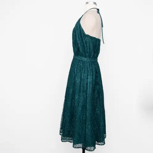 Dress the Population . New! Green Lace Halter Midi Dress.